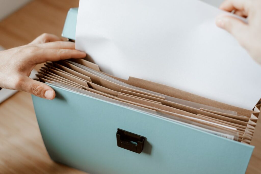 Organised document folders